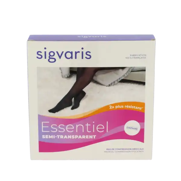 Sigvaris Essentiel Semi-transparent Collant  Femme Classe 2 Noir Small Long