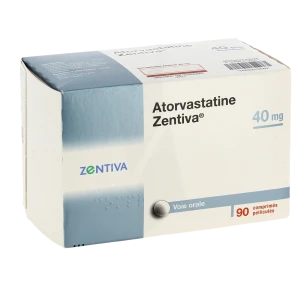 Atorvastatine Zentiva 40 Mg, Comprimé Pelliculé