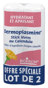 Boiron Dermoplasmine Stick Lèvres Au Calendula 2x4g