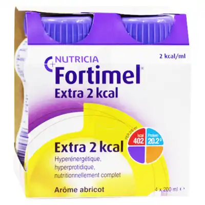 Fortimel Extra 2 Kcal Nutriment Abricot 4bouteilles/200ml à NOYON