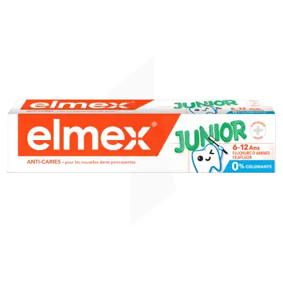 Elmex Junior Dentifrice 7-12 Ans Menthe T/75ml à Libourne