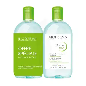 Acheter Bioderma Sébium H2O eau micellaire nettoyante purifiante 2x500ml à CANALS