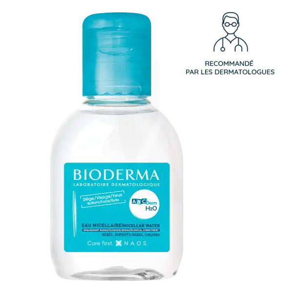 Bioderma Abcderm H2o Eau Micellaire Nettoyante Bébé Format Voyage 100ml
