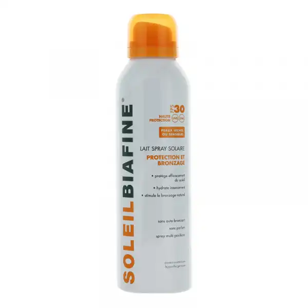 Soleilbiafine Spf30 Lait Solaire Protection Bronzage Spray/150ml