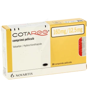 Cotareg 160 Mg/12,5 Mg, Comprimé Pelliculé