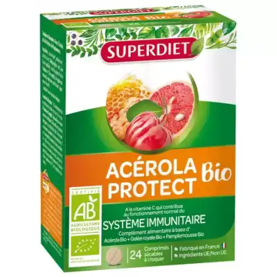 Superdiet Acérola Protect Bio Comprimés à Croquer B/24 à Saint Priest
