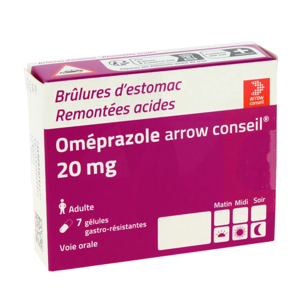 Omeprazole Arrow Conseil 20 Mg, Gélule Gastro-résistante