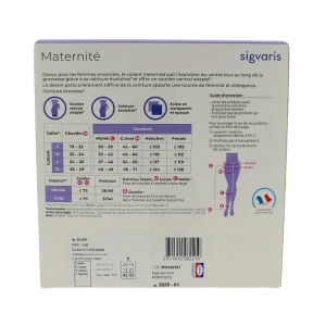 Sigvaris Maternité Collant Maternité Opaque Classe 2 Femme Noir Normal M