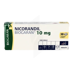 Nicorandil Biogaran 10 Mg, Comprimé Sécable