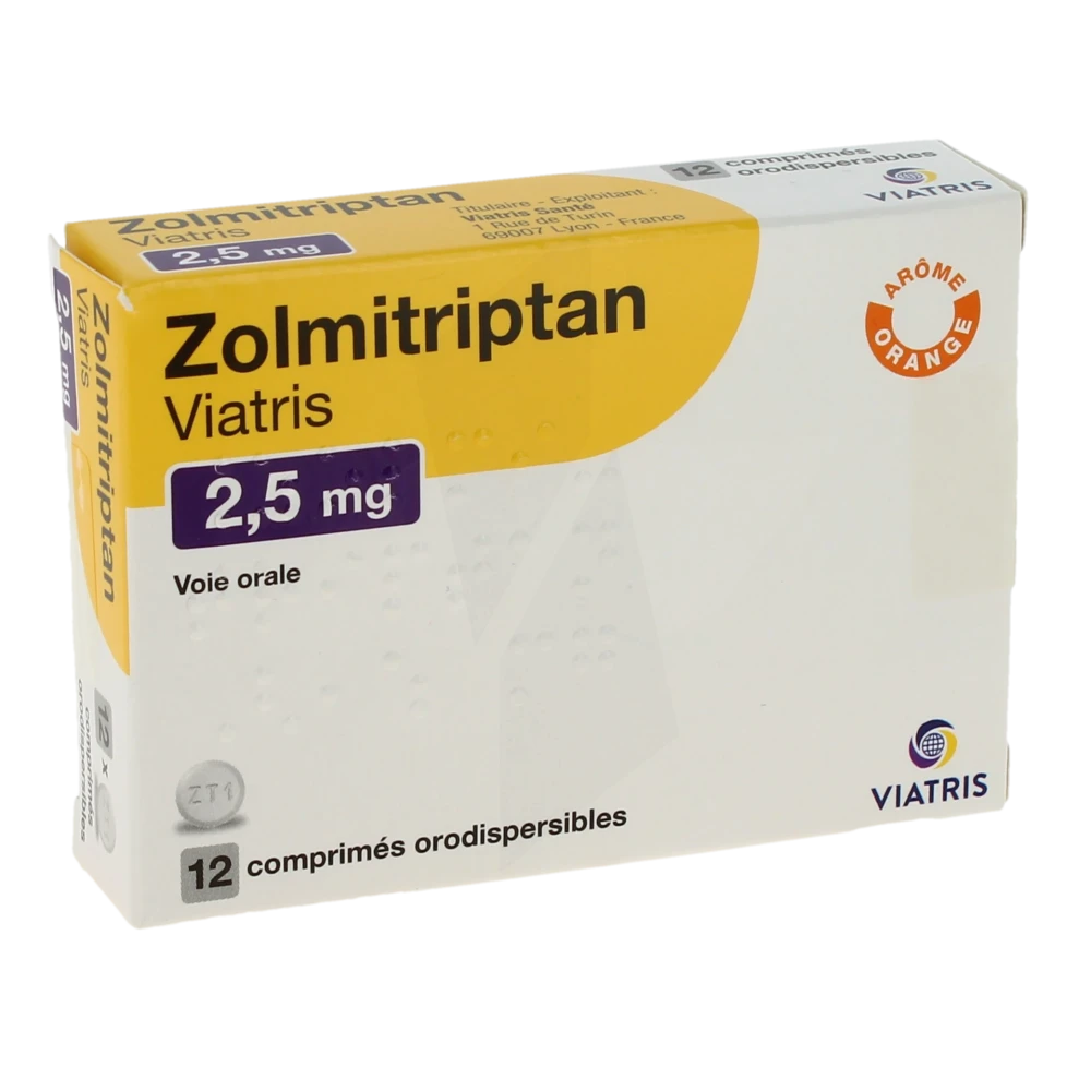 Zolmitriptan Viatris 2,5 Mg, Comprimé Orodispersible