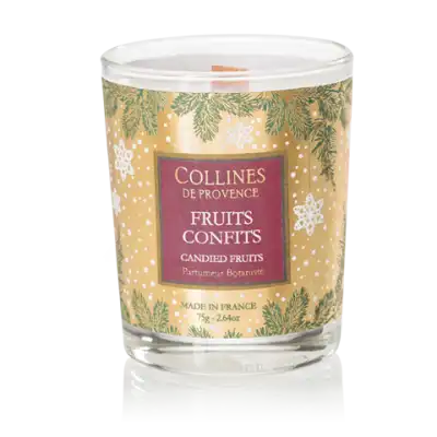Collines De Provence Bougie Parfumée Fruits Confits 75g à VILLENAVE D'ORNON