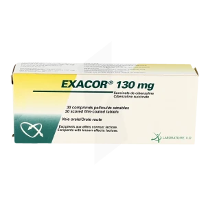 Exacor 130 Mg, Comprimé Pelliculé Sécable