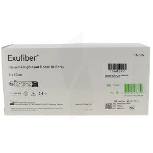 Mölnlycke Exufiber Pansement Gélifiant à Base De Fibres 5x40cm