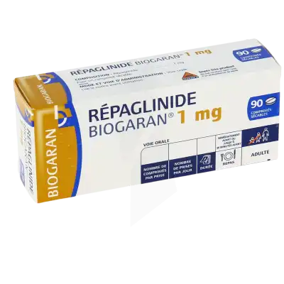 Repaglinide Biogaran 1 Mg, Comprimé Sécable à LE LAVANDOU