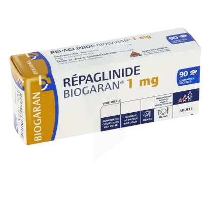 REPAGLINIDE BIOGARAN 1 mg, comprimé sécable
