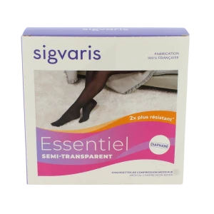 Sigvaris Essentiel Semi-transparent Chaussettes  Femme Classe 2 Noir X Large Normal