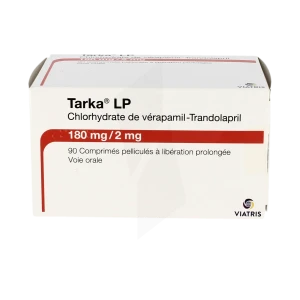 Tarka Lp 180 Mg/2 Mg, Comprimé Pelliculé à Libération Prolongée