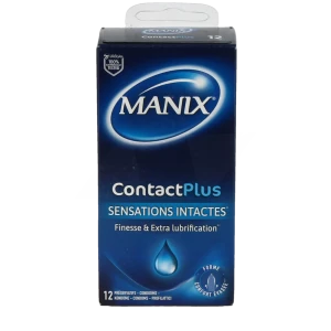 Manix Contact Plus Préservatifs Lubrifiés B/12