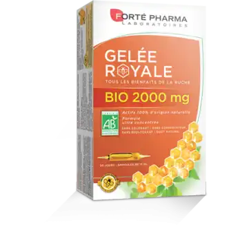 Forte Pharma Gelée royale bio 2000 mg Solution buvable 20 Ampoules/15ml