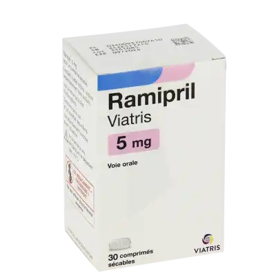 Ramipril Viatris 5 Mg, Comprimé Sécable à Chelles