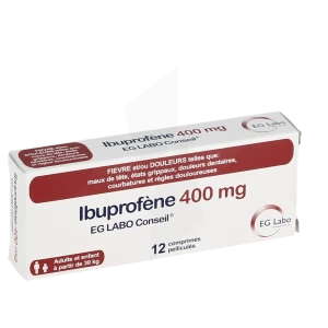Ibuprofene Eg Labo Conseil 400 Mg, Comprimé Pelliculé