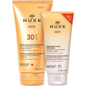 Nuxe Sun Spf30 Lait Fondant 150ml+shamp Douche Ap Sol