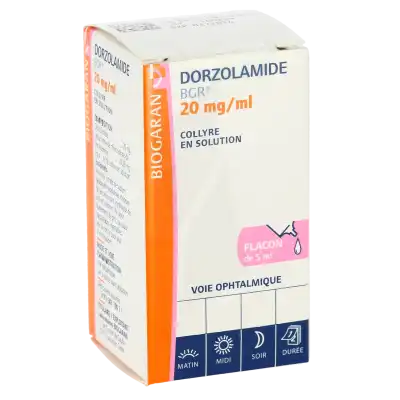 Dorzolamide Bgr 20 Mg/ml, Collyre En Solution à Agen