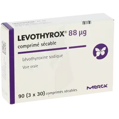 LEVOTHYROX 88 microgrammes, comprimé sécable
