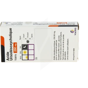 Acide Ursodesoxycholique Viatris 250 Mg, Comprimé Pelliculé