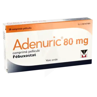Adenuric 80 Mg, Comprimé Pelliculé à Blere
