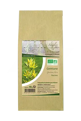 Laboratoire Altho Gentiane Bio, Plante Sèche, Racine Coupée 40g