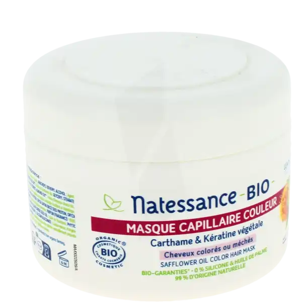 Natessance Carthame Keratine Masque Couleur Pot/200ml