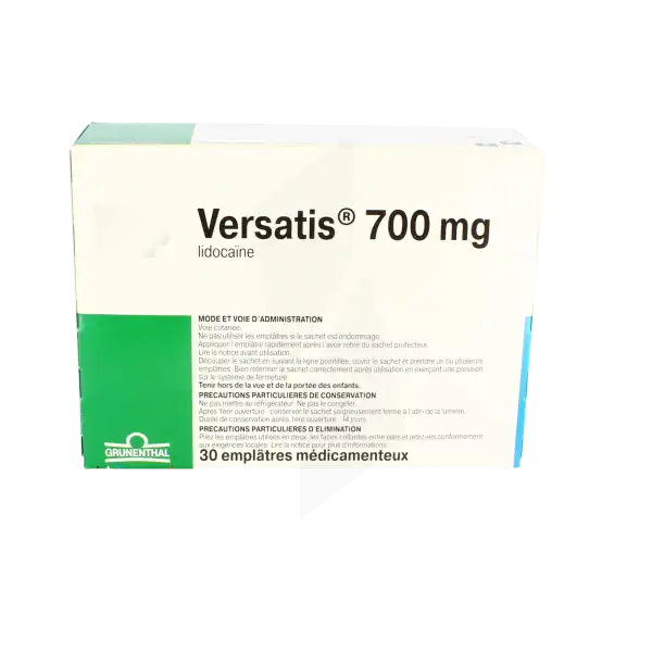 Versatis 700 Mg, Emplâtre Médicamenteux