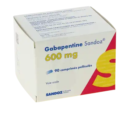 Gabapentine Sandoz 600 Mg, Comprimé Pelliculé à Paris