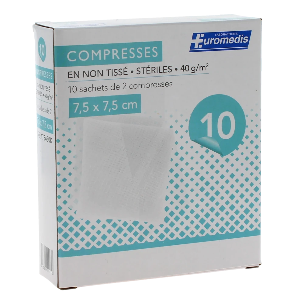 Euromedis Compresse Stér N Tiss 7,5 X 7,5 Cm 10/2