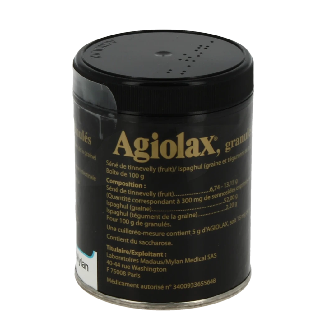 Agiolax, Granulés B/100g