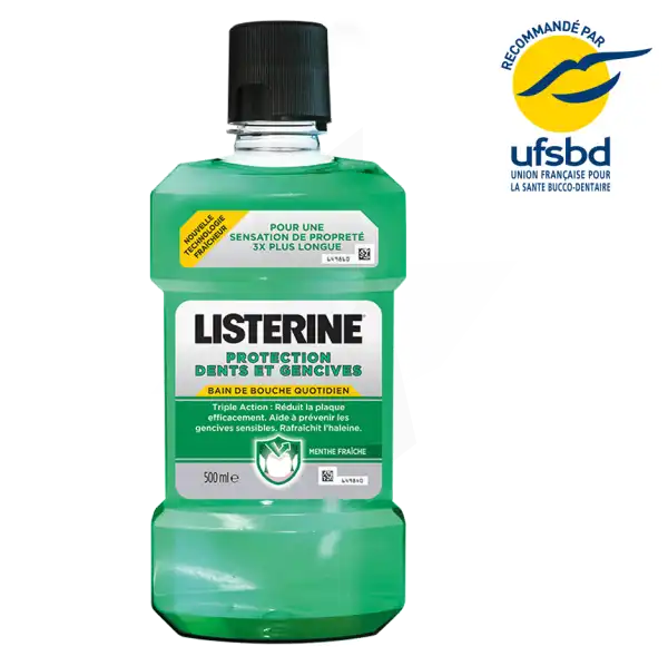 Listerine Protection Dents Gencives Bain Bouche 500ml