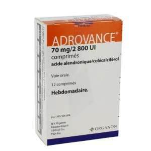 Adrovance 70 Mg/2800 Ui, Comprimé