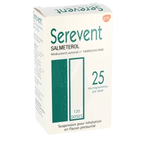 Serevent 25 Microgrammes Par Dose, Suspension Pour Inhalation En Flacon Pressurisé