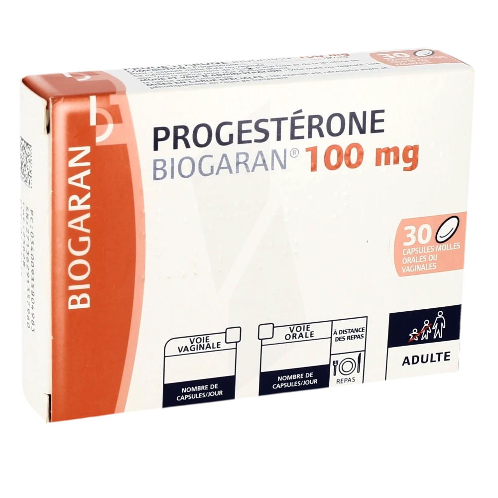 Progesterone Biogaran 100 Mg, Capsule Molle Ou Capsule Molle Vaginale