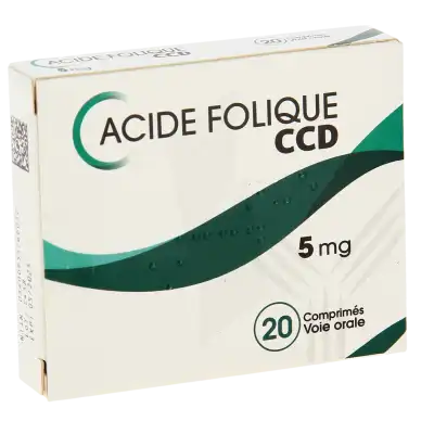 Acide Folique Ccd 5 Mg Comprimés Plq/20 à AMBARÈS-ET-LAGRAVE