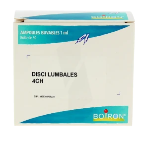 Boiron Disci Lumbales 4ch Solution Buvable En Ampoules Boîte De 30 Ampoules