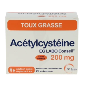 Acetylcysteine Eg 200 Mg, Poudre Pour Solution Buvable En Sachet-dose