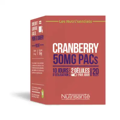 Nutrisanté Nutrisentiels Bio Cranberry Gélules B/20 à Bordeaux