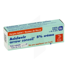 Aciclovir Arrow Conseil 5 %, Crème