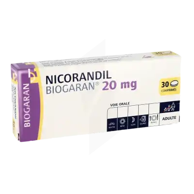 Nicorandil Biogaran 20 Mg, Comprimé à LE LAVANDOU
