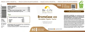 Be-life Bromelase 400 Gélules B/60