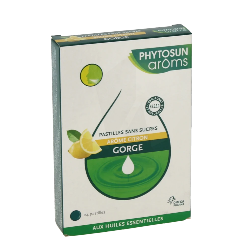 Phytosun Arôms Pastilles Sans Sucre Gorge Arôme Citron X 24