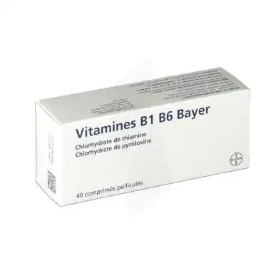 Vitamine B1 B6 Bayer, Comprimé Pelliculé Plq/40 à CUISERY