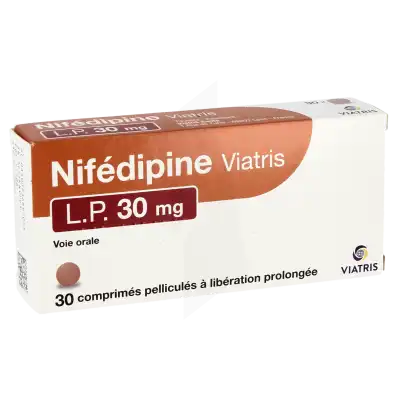 Nifedipine Viatris L.p. 30 Mg, Comprimé Pelliculé à Libération Prolongée à Clermont-Ferrand